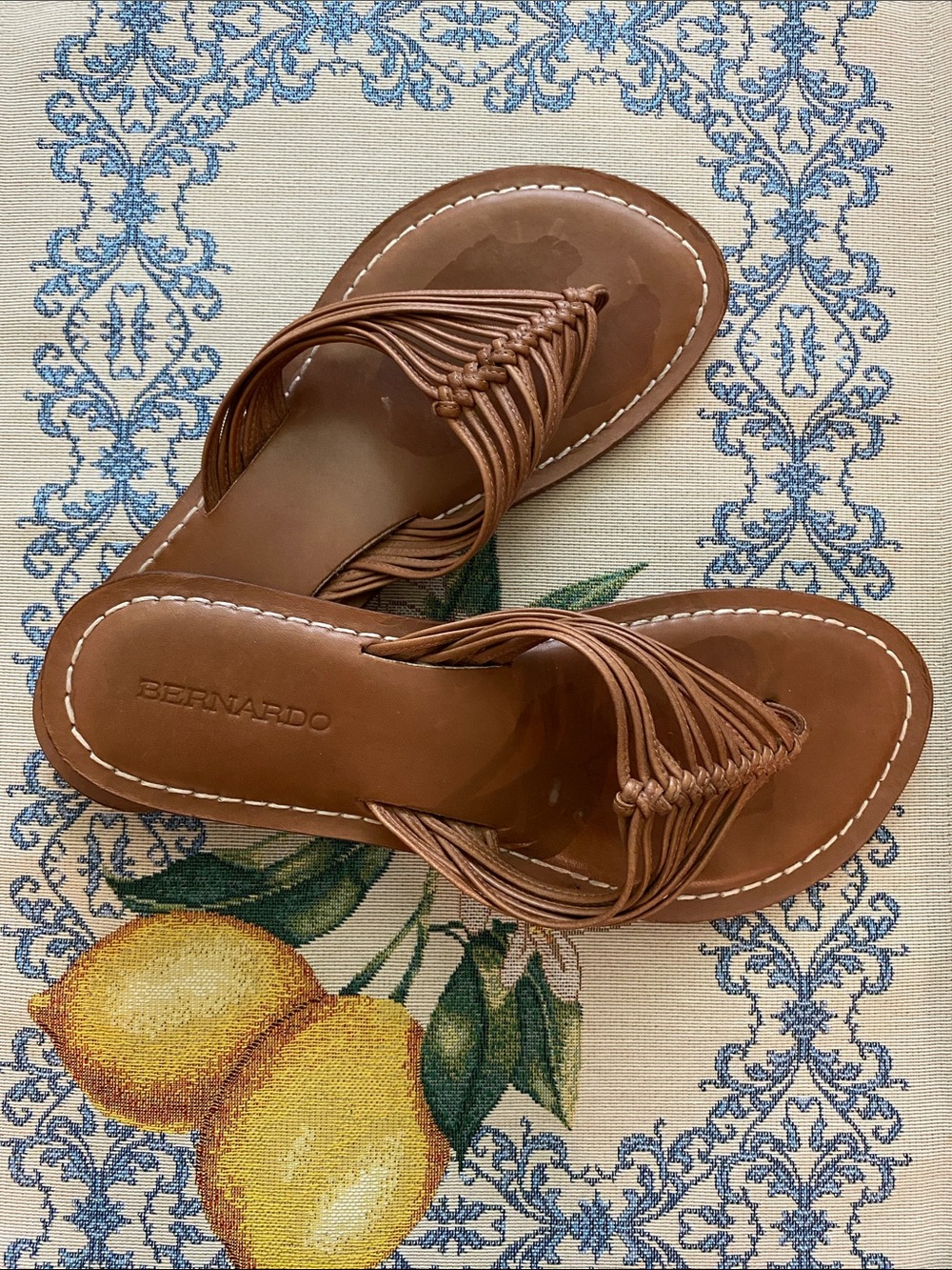 Bernardo Tan Woven Slide Sandal - Picture 2 of 2